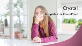  Presentation with swimming beautiful girl swims underwater - Presentation theme enhanced with smelly - beautiful young girl kid background and a light gray colored foreground