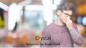  Presentation with bad breath - Slide set featuring smelly - young handsome man wearing glasses background and a  colored foreground