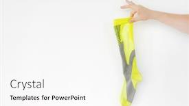  Presentation with running sock - Amazing theme having smelly-yellow-running-sports-sock backdrop and a white colored foreground