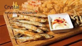  Presentation with companion - PPT layouts having smelting - big wooden board with fried background and a gold colored foreground