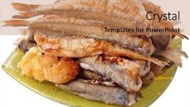  Presentation with fish - Beautiful slide set featuring smelting - fried smelts baltic fish backdrop and a coral colored foreground