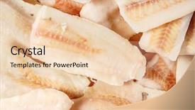  Presentation with frozen fish - Slides having smelting - frozen fish background and a lemonade colored foreground