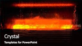  Presentation with background and significance - Colorful PPT layouts enhanced with smelting - metalworks background backdrop and a black colored foreground