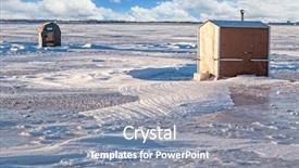  Presentation with rustic foodie - Beautiful presentation theme featuring smelting - rustic ice fishing shacks backdrop and a seafoam green colored foreground