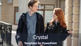  Presentation with oman - Audience pleasing PPT layouts consisting of smi - cute couple yound man backdrop and a  colored foreground