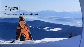  Presentation with summit - Slides enhanced with smi - portrait of happy young boy background and a  colored foreground