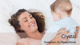  Presentation with mother baby asian breastfeeding - Amazing slide set having distance learning online education webpage backdrop and a soft green colored foreground