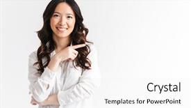  Presentation with haunted house dark horror - Presentation design featuring smile and pointing finger aside background and a white colored foreground