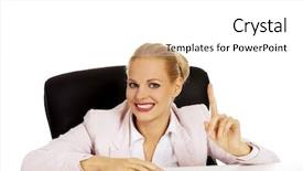  Presentation with cigarettes - Amazing theme having smile buisness woman with several backdrop and a white colored foreground