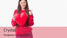  Presentation with chinese - Slides having smile doing ok sign thumb background and a red colored foreground