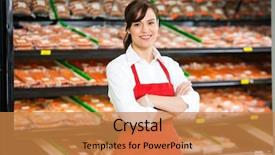  Presentation with butcher shop - Colorful presentation enhanced with beautiful psychedelic abstraction - interference in backdrop and a gold colored foreground