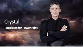  Presentation with gloomy - Beautiful PPT theme featuring smile olympics - portrait of swimmer in wetsuit backdrop and a wine colored foreground