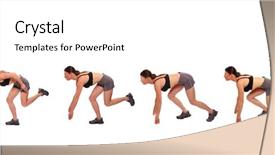  Presentation with active lifestyle - Presentation theme consisting of smile olympics - shot of a sporty young background and a white colored foreground