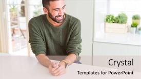  Presentation with cheerful - Theme enhanced with smile on face showing teeth background and a  colored foreground