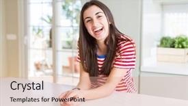  Presentation with teeth - PPT theme featuring smile on face showing teeth background and a  colored foreground