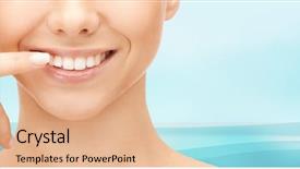  Presentation with dental hygiene - PPT theme enhanced with orthodontics - dental health beauty hygiene background and a coral colored foreground