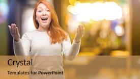  Presentation with welcome - Amazing theme having smile welcome gesture at night backdrop and a coral colored foreground