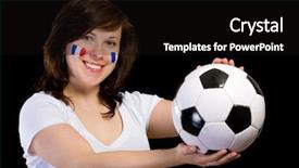  Presentation with female soccer - Theme having smiley balls - french female football soccer supporter background and a black colored foreground