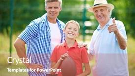  Presentation with gothic males - Cool new presentation theme with smiley balls - portrait of three males backdrop and a coral colored foreground