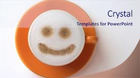  Presentation with coffee - Presentation theme enhanced with smiley coffee background and a sky blue colored foreground