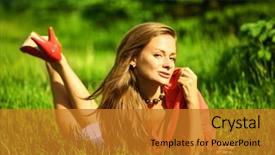  Presentation with sexy santa woman red - Presentation theme featuring smiley face free - sexy woman background and a  colored foreground