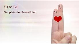  Presentation with family valentine - Slides enhanced with smiley faces over rainbow background and a sky blue colored foreground