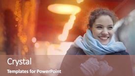  Presentation with winter - Cool new slide deck with smiley girl in winter outfit backdrop and a  colored foreground