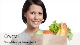  Presentation with vegetables - Theme having smiley girl keeps the packet background and a  colored foreground