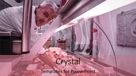  Presentation with fresh meat - Cool new theme with smiley marketing - selling fresh meat backdrop and a  colored foreground