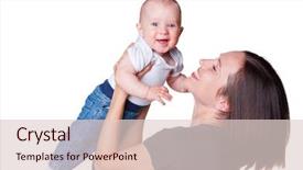 Presentation with happy baby - Audience pleasing presentation consisting of smiley six month old baby backdrop and a lemonade colored foreground