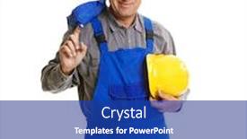  Presentation with workday - Theme enhanced with smiley worker after hard workday background and a ocean colored foreground