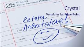  Presentation with pension - Audience pleasing presentation theme consisting of smiley world - schedule entry last day backdrop and a sky blue colored foreground