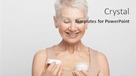  Presentation with 60s - Slide deck having smiling-60s-middle-aged-mature and a white colored foreground