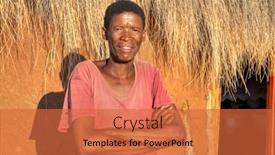 Presentation with african - PPT layouts enhanced with smiling-adult-african-man-standing background and a red colored foreground