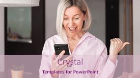  Presentation with win - Theme having smiling-adult-woman-relax background and a lemonade colored foreground