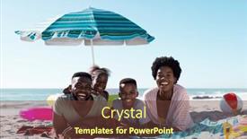  Presentation with african american children - Presentation design consisting of smiling-african-american-parents background and a tawny brown colored foreground