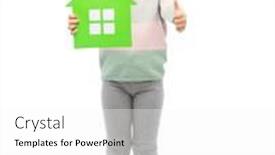  Presentation with green-house - Beautiful slide deck featuring smiling-african-girl-holding-green backdrop and a white colored foreground