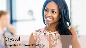  Presentation with office ergonomics man worker exercising - Amazing presentation theme having smiling afro-american office work backdrop and a  colored foreground