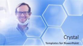  Presentation with blue tech - Amazing PPT layouts having smiling and blue smart tech backdrop and a light blue colored foreground