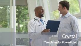  Presentation with doctor and patient medical consultation - Audience pleasing slides consisting of night park alexandrovsky garden backdrop and a  colored foreground.