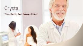  Presentation with plastic surgery - Colorful slide deck enhanced with smiling-and-friendly-doctor backdrop and a lemonade colored foreground