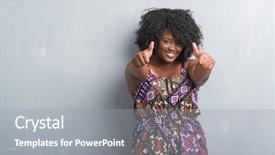  Presentation with african american mothers - PPT layouts featuring smiling and happy for success background and a  colored foreground