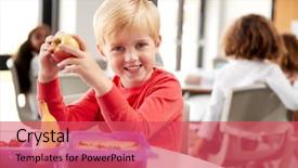  Presentation with table in a classroom cheating - PPT layouts having smiling and holding an apple background and a red colored foreground