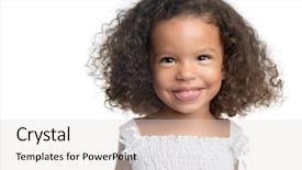  Presentation with afro - Cool new theme with smiling and wearing a white backdrop and a light gray colored foreground