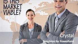  Presentation with cctv camera security system business - Slide deck featuring smiling at camera against world background and a gray colored foreground