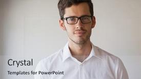  Presentation with smiling kids at summer camp - Beautiful PPT theme featuring smiling at camera wearing glasses backdrop and a light gray colored foreground