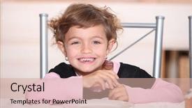  Presentation with smiling little girl - Audience pleasing PPT layouts consisting of smiling at table for afternoon backdrop and a  colored foreground