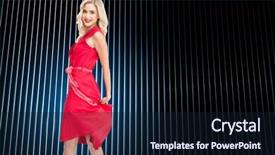  Presentation with image encryption based on dna - Audience pleasing theme consisting of smiling attractive blonde turn backdrop and a  colored foreground