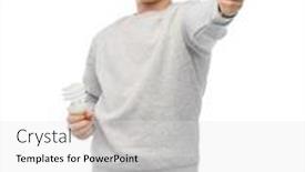  Presentation with light bulbs - Slide set enhanced with smiling-boy-comparing-different-light background and a white colored foreground