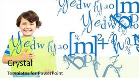  Presentation with green - Colorful presentation enhanced with smiling boy holding green book backdrop and a blonde colored foreground